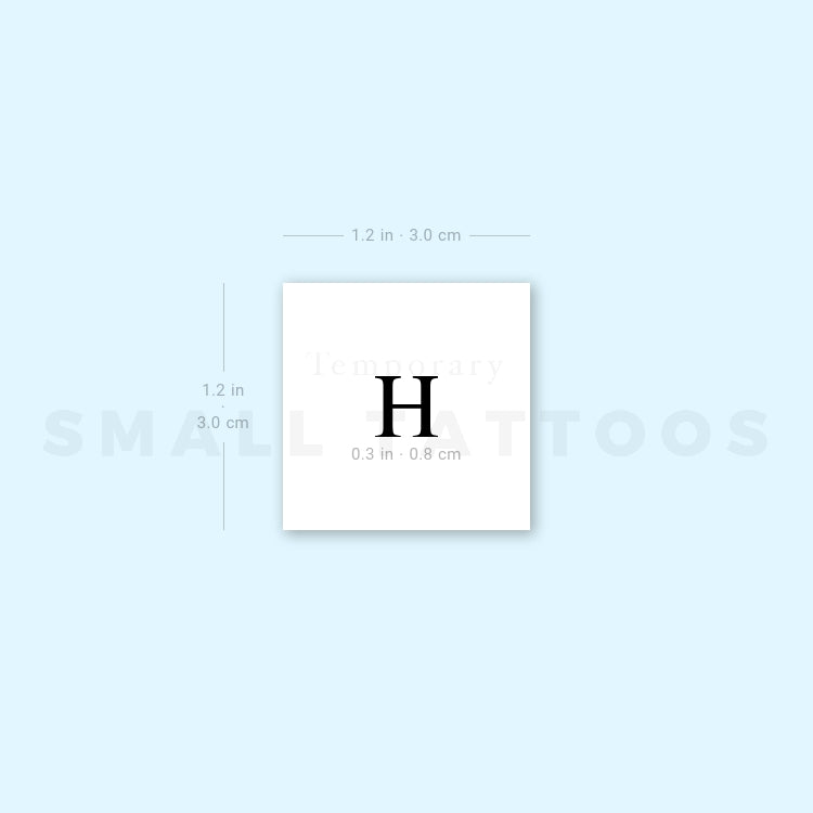 Uppercase Eta Temporary Tattoo (Set of 3)
