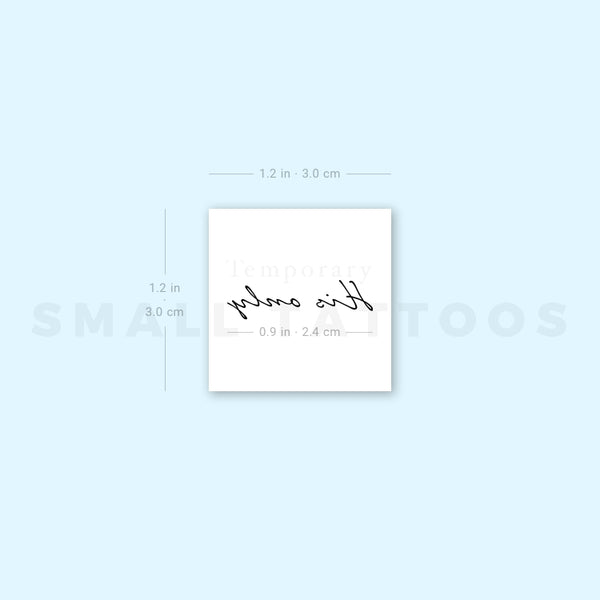 His Only Temporary Tattoo (Set of 3)