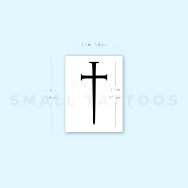 Cross Sword Temporary Tattoo (Set of 3)