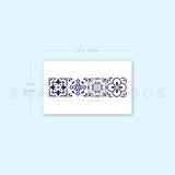 Four Portuguese Tiles Temporary Tattoo (Set of 3)