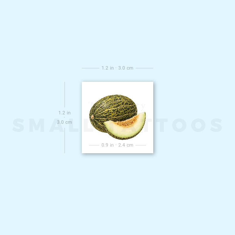 Santa Claus Melon Temporary Tattoo (Set of 3)