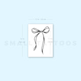 Small Ribbon Bow Temporary Tattoo (Set of 3)