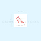 Red Cardinal Temporary Tattoo (Set of 3)