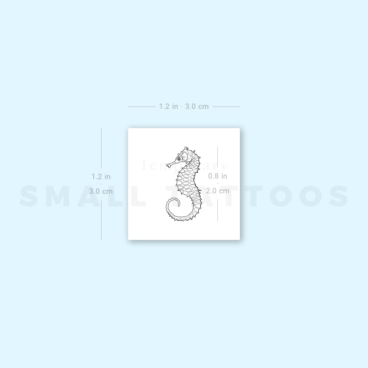 Seahorse Temporary Tattoo (Set of 3)