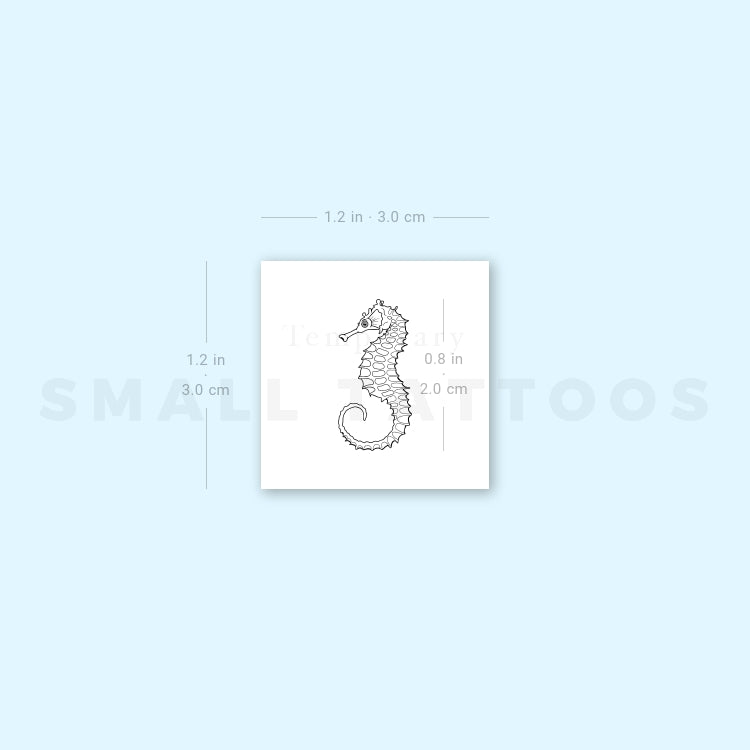 Buy Seahorse Temporary Tattoo Set of 2 or More, Skin Decal Realistic Fake  Tattoo Waterproof Eco Friendly Packaging Long Lasting Online in India - Etsy