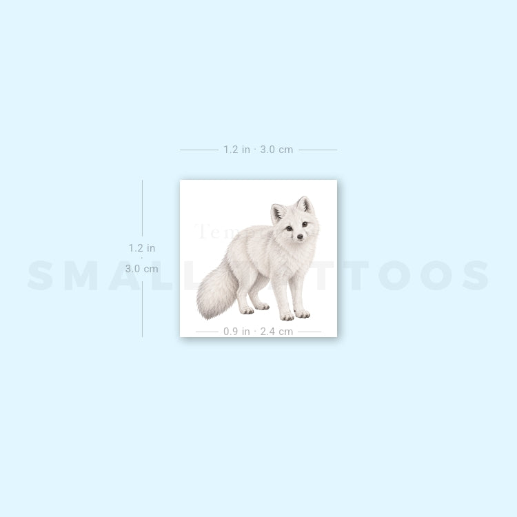 Arctic Fox Temporary Tattoo (Set of 3)