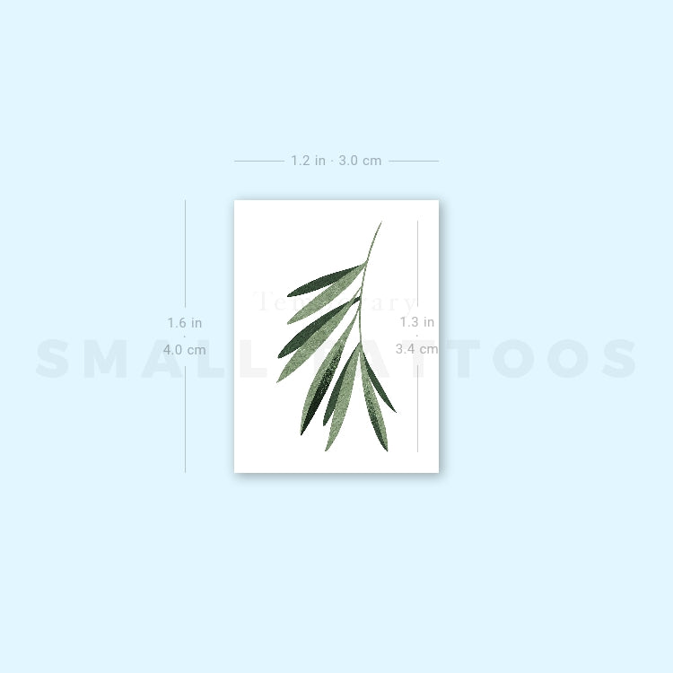 Willow Leaf By Ann Lilya Temporary Tattoo (Set of 3)