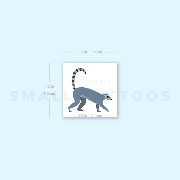 Lemur Temporary Tattoo (Set of 3)