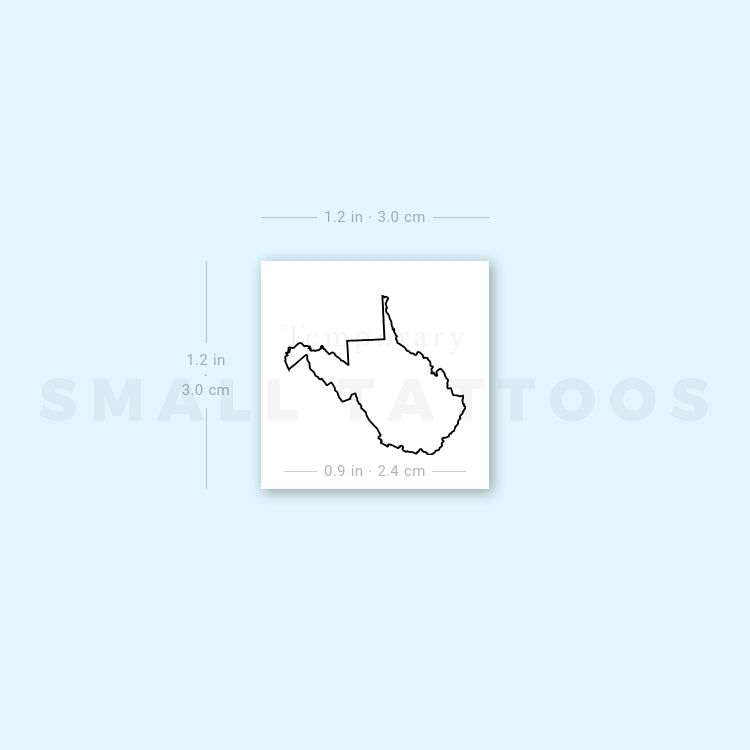 West Virginia Temporary Tattoo (Set of 3)