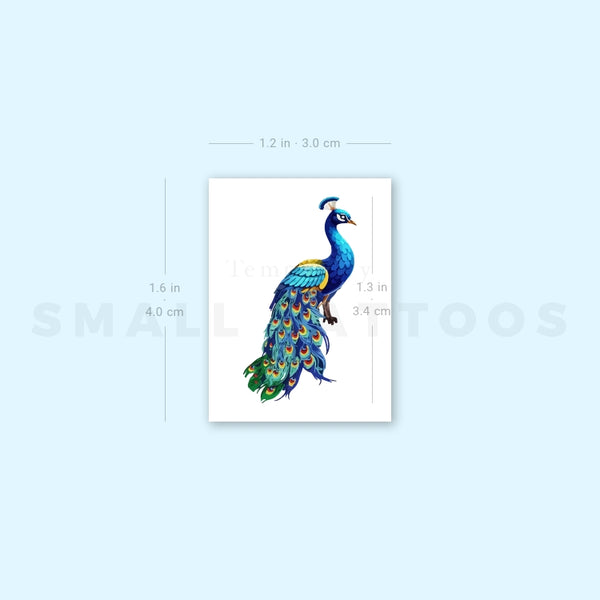 Peacock Temporary Tattoo (Set of 3)