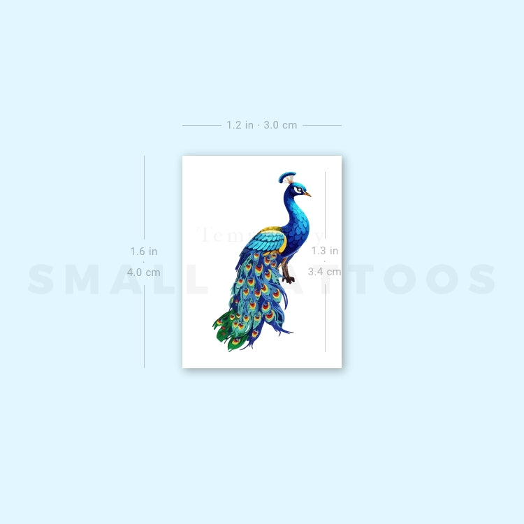 Peacock Temporary Tattoo (Set of 3)