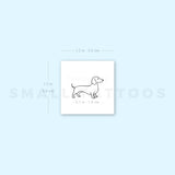 Sausage Dog Temporary Tattoo (Set of 3)