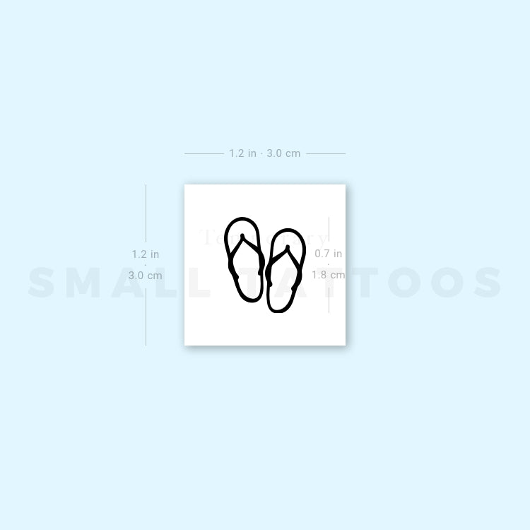 Flip Flops Temporary Tattoo (Set of 3)