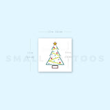 Minimalist Christmas Tree Temporary Tattoo (Set of 3)