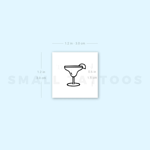 Margarita Cocktail Temporary Tattoo (Set of 3)