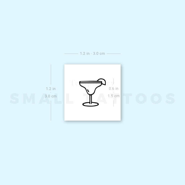 Margarita Cocktail Temporary Tattoo (Set of 3)