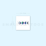 Small Moon Phases By Ann Lilya Temporary Tattoo (Set of 3)