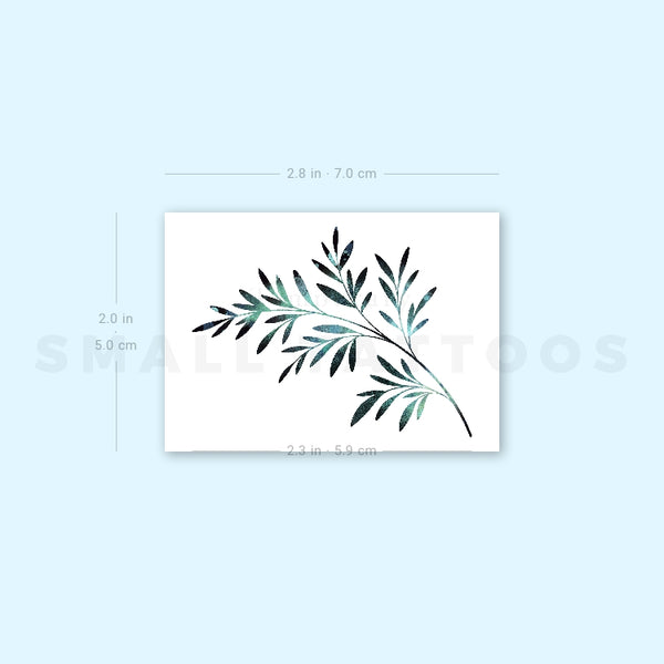 Green Leaves By Ann Lilya Temporary Tattoo (Set of 3)