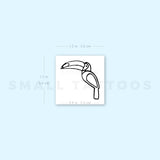 Fine Line Toucan Temporary Tattoo (Set of 3)