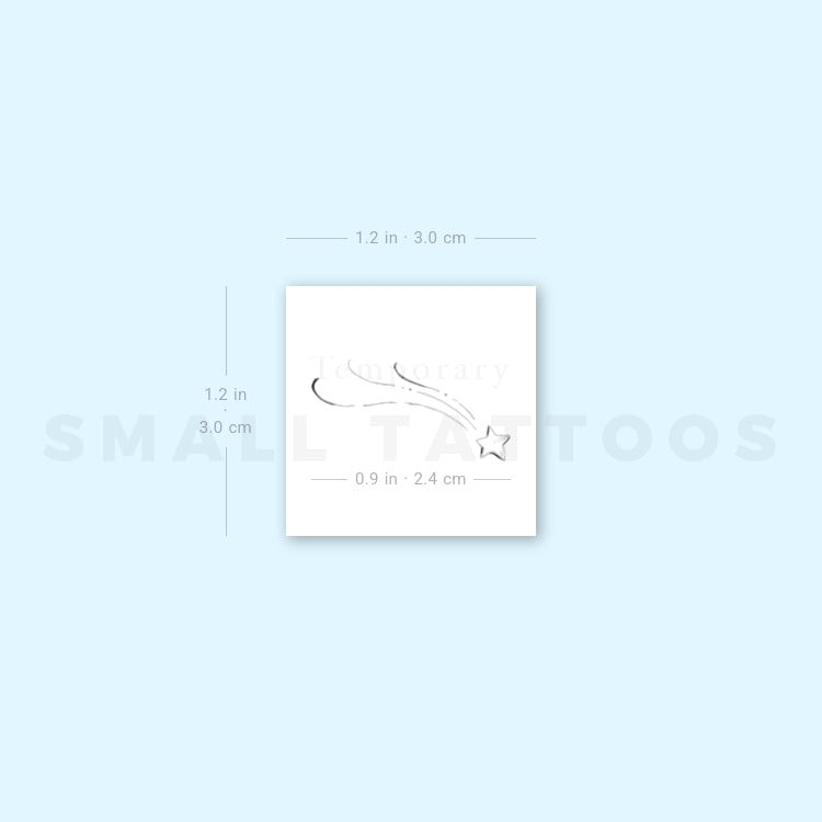 Shooting Star By Stefano Mazza Temporary Tattoo (Set of 3)