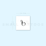 Little Letter S Script Temporary Tattoo (Set of 3)