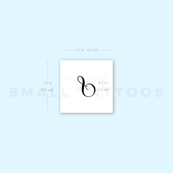 Little Letter S Script Temporary Tattoo (Set of 3)