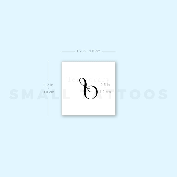 Little Letter S Script Temporary Tattoo (Set of 3)