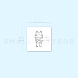 Fine Line Collie Temporary Tattoo (Set of 3)