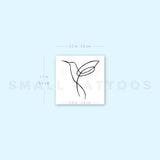 Single Line Hummingbird Temporary Tattoo (Set of 3)