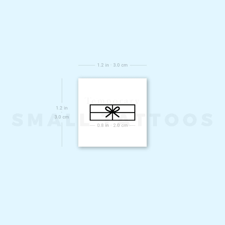 Minimalist Gift Box Temporary Tattoo (Set of 3)