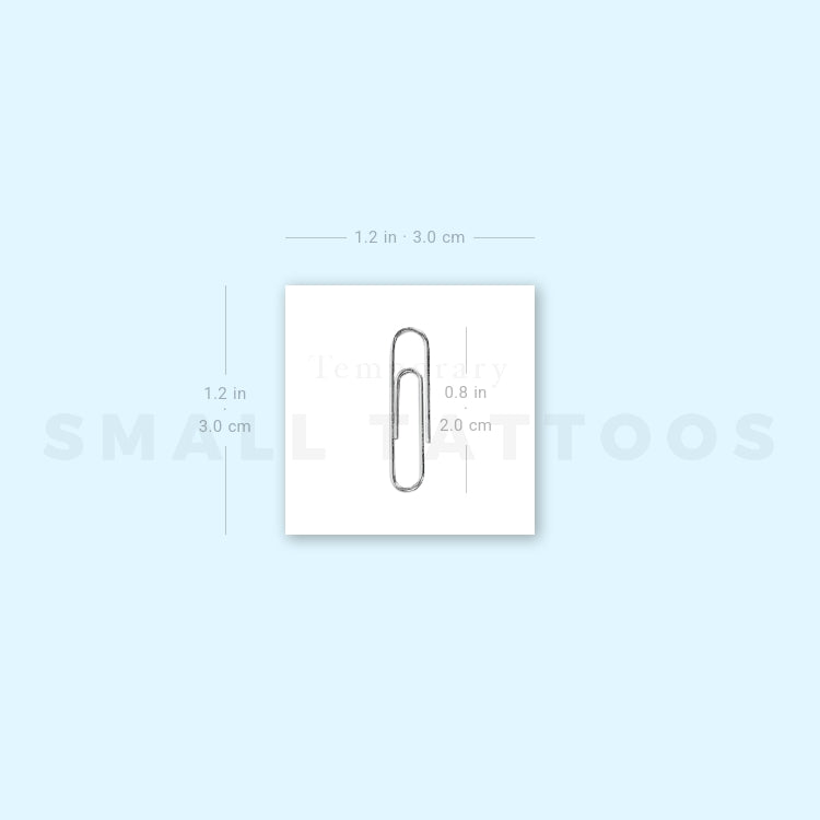Realistic Paper Clip Temporary Tattoo (Set of 3)