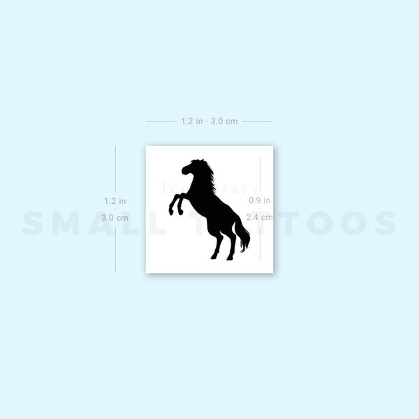 Standing Stallion Temporary Tattoo (Set of 3)