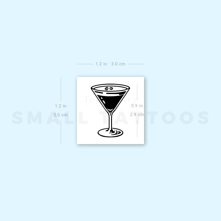Espresso Martini Temporary Tattoo (Set of 3)