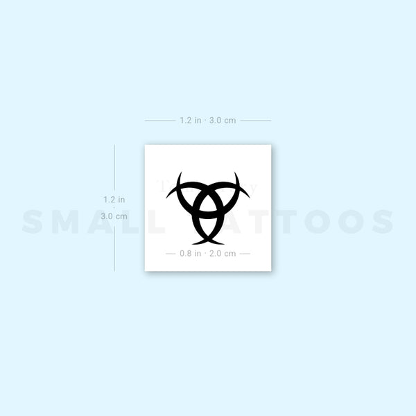 Triple Horn Of Odin Temporary Tattoo (Set of 3)
