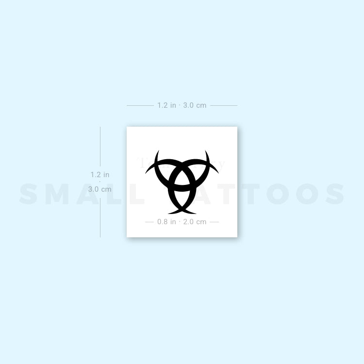 Triple Horn Of Odin Temporary Tattoo (Set of 3)