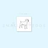 Boxer Dog Temporary Tattoo (Set of 3)
