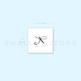 Little K Script Temporary Tattoo (Set of 3)