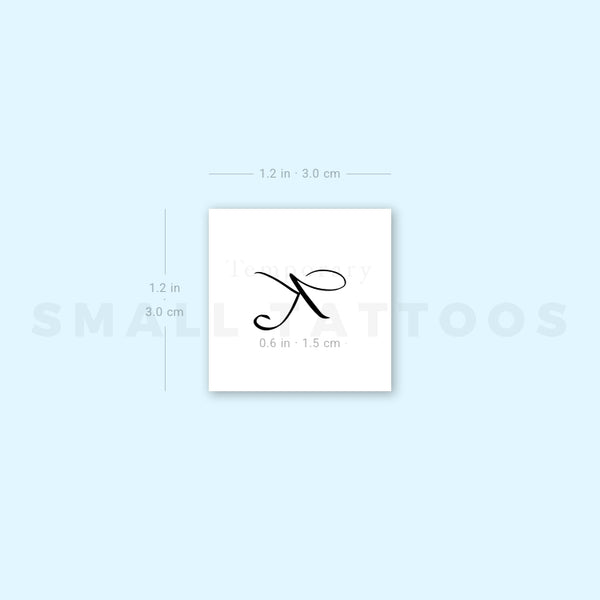 Little K Script Temporary Tattoo (Set of 3)