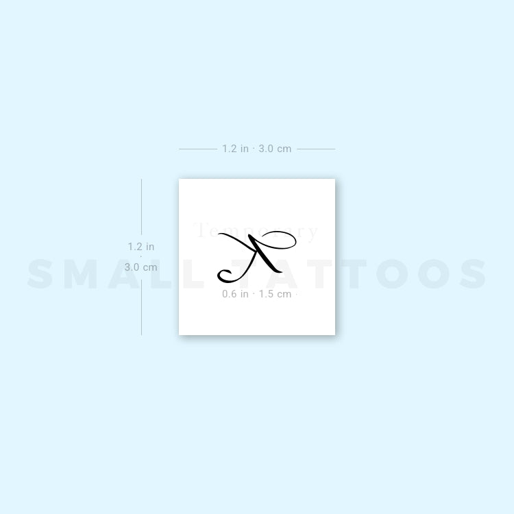 Little K Script Temporary Tattoo (Set of 3)