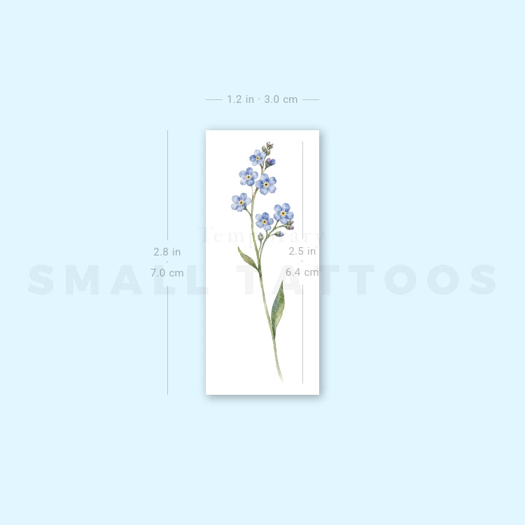 Dainty Forget-me-not Temporary Tattoo (Set of 3)