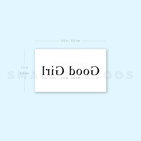 Serif Good Girl Temporary Tattoo (Set of 3)