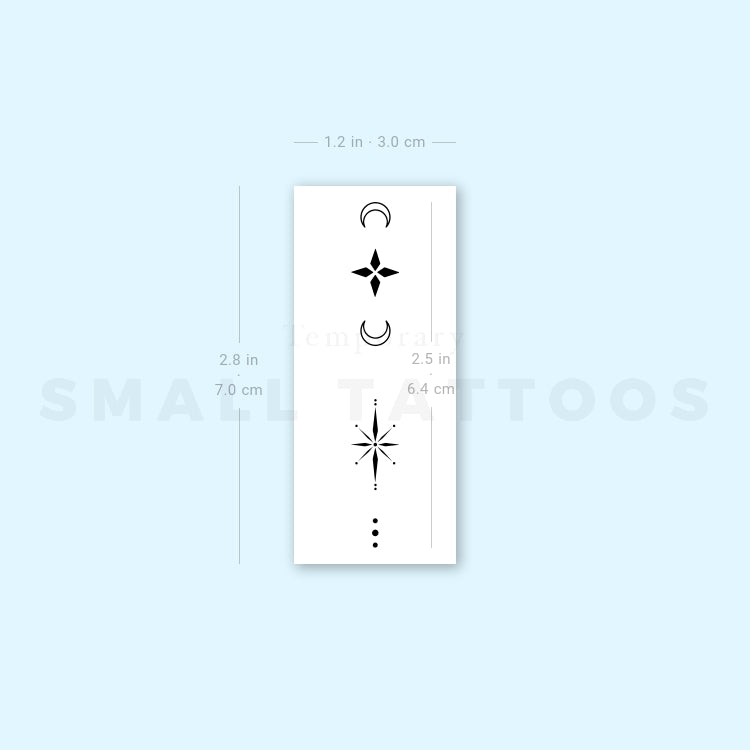 Tatuaje temporal "Composición de dedos 5" (juego de 3)