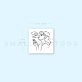 Woman Smoking Temporary Tattoo (Set of 3)