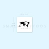 Little World Map Temporary Tattoo (Set of 3)