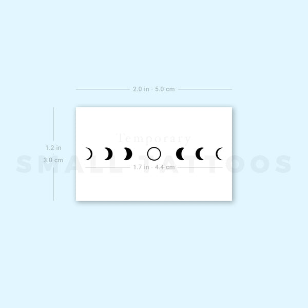 Moon Phases Temporary Tattoo (Set of 3)