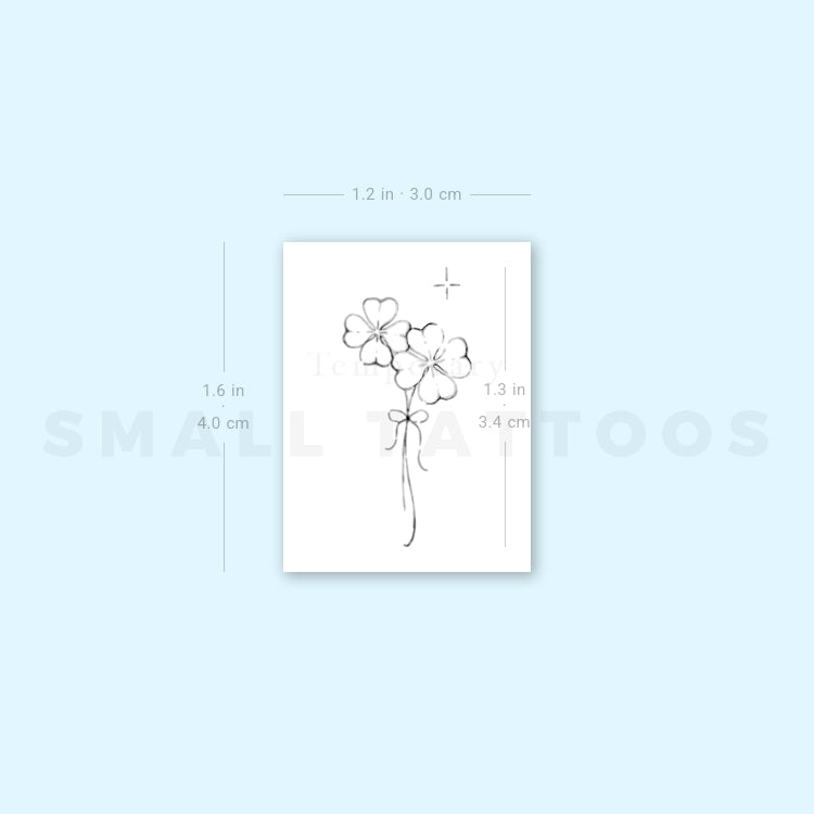 Clovers By Stefano Mazza Temporary Tattoo (Set of 3)