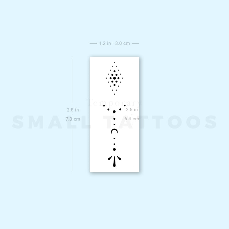 Finger Composition 1 Temporary Tattoo (Set of 3)