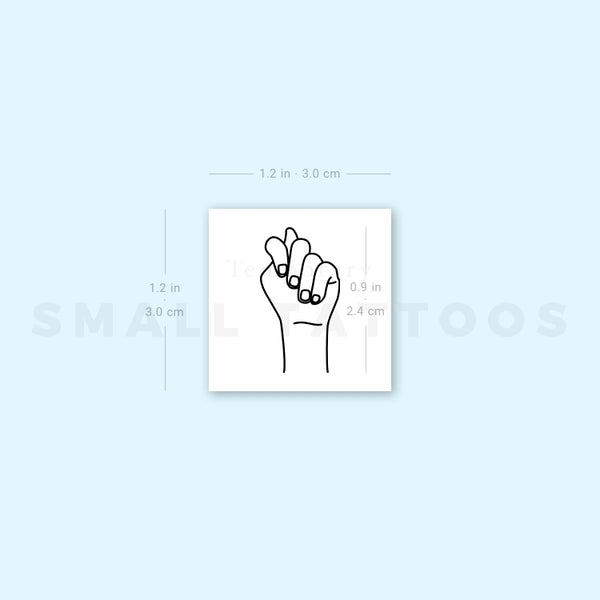 Sign Language T Temporary Tattoo (Set of 3)