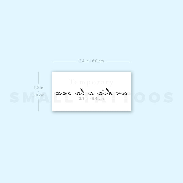 Handwritten Un Día A La Vez Temporary Tattoo (Set of 3)