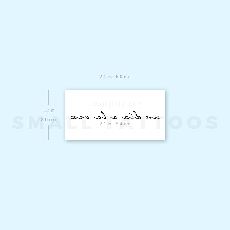 Handwritten Un Día A La Vez Temporary Tattoo (Set of 3)